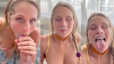 Peachy Babe - Nude Blowjob Facial PPV Video Leaked