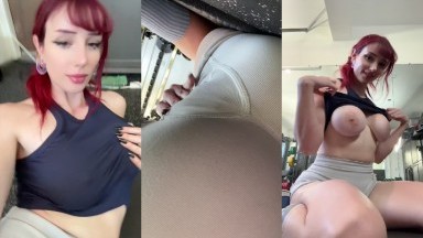 Morgpie - Pussy Play And Flashing Tits At Gym