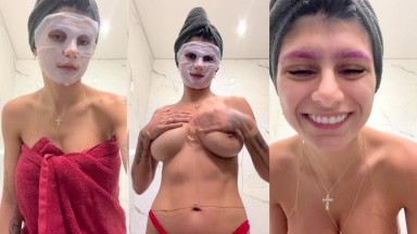 Mia Khalifa - Boob Slip Face Mask PPV Video Leaked