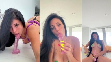 Camilla Araujo - Nude Dildo Sucking Vibrator Masturbation Video