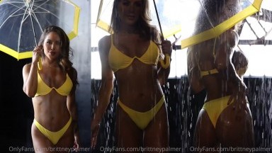 Brittney Palmer - Nude Bikini Rain Photoshoot