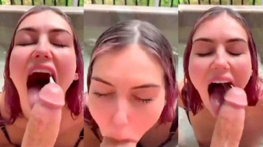Olivia Mae - Hot Tub Deepthroat Blowjob Video Leaked