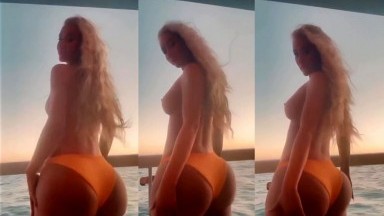 Iggy Azalea - Topless Boob Slip On Boat Video Leaked