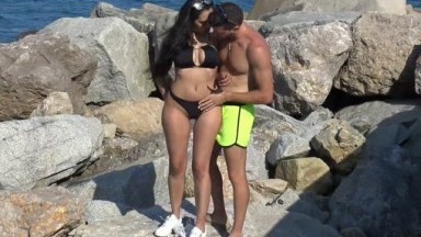 Antonio Mallorca - Hot Busty Latina Sucks Dick In Public Beach