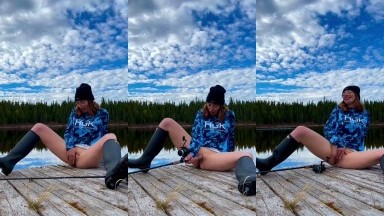 Myla Del Rey - Testing Out Fishing Rod In An Unconventional Way